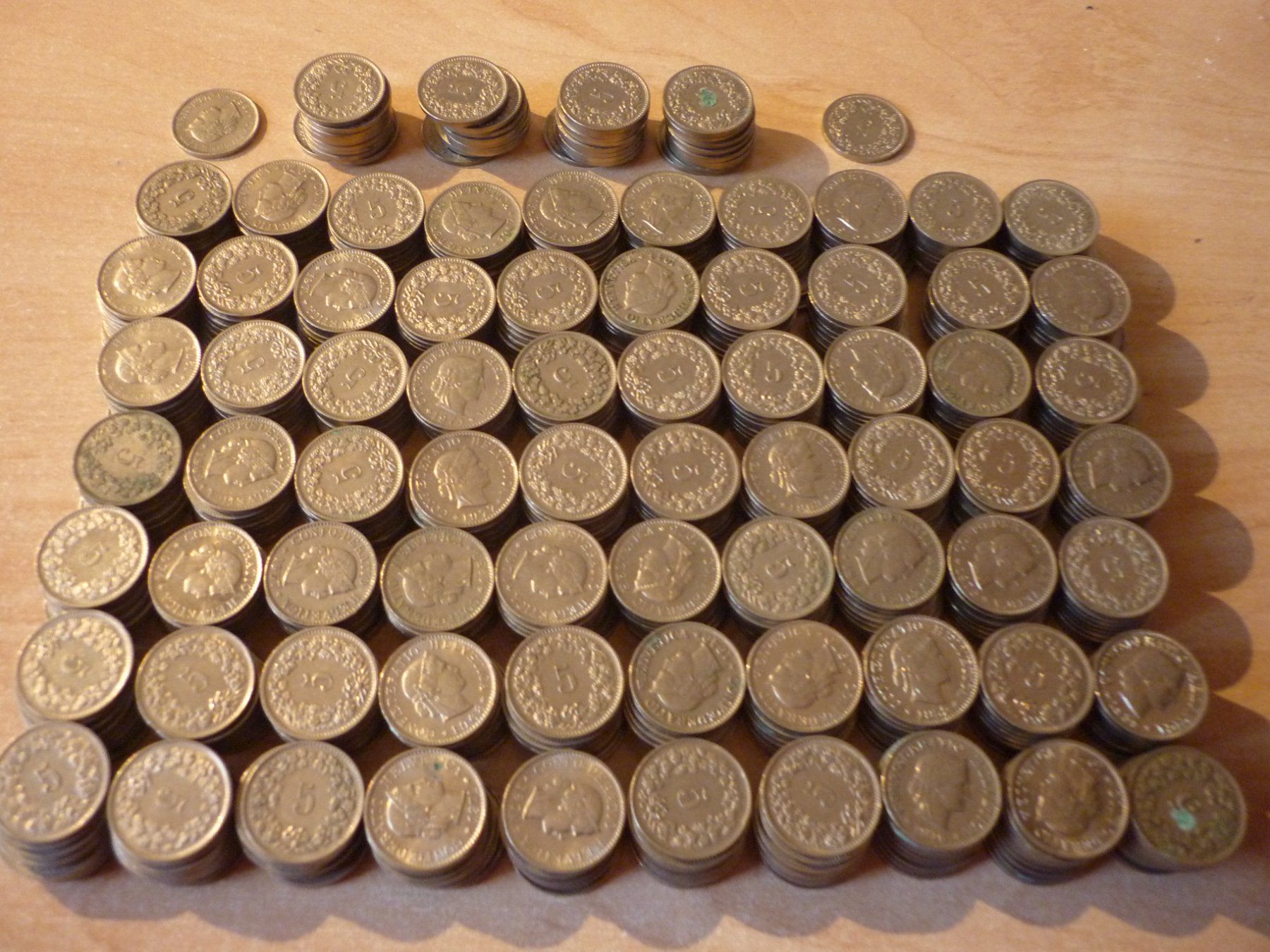 Tutti le monete: 5 Rappen Sammlung 1.480 gr. – Usato da Zürich venduto da gallienus