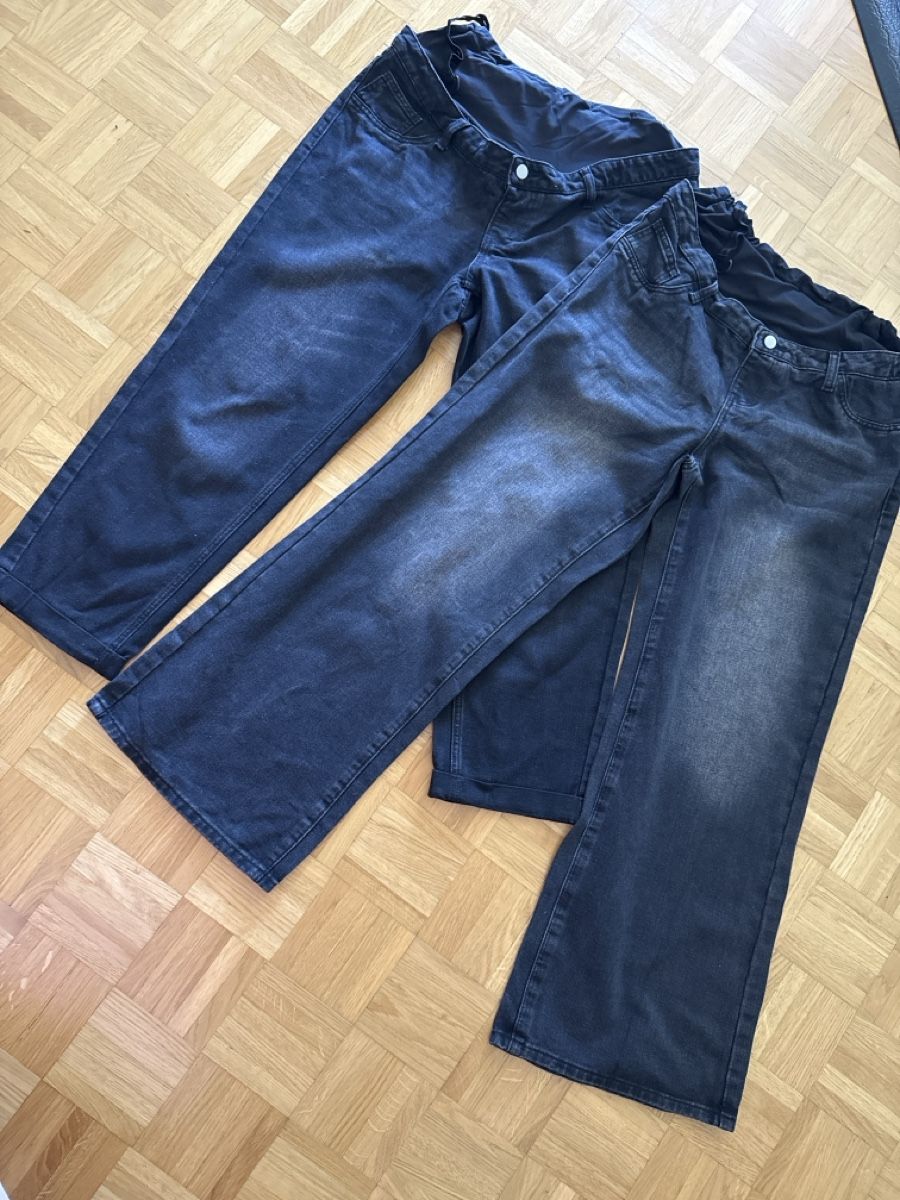 Lotti di vestiti: Jean maternité noir, taille réglable, bon état – Usato da Birsfelden venduto da dan_q2df