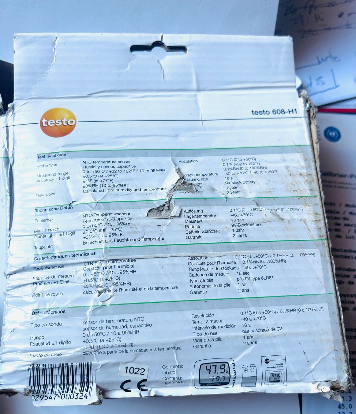 Misurare: Luftfeuchtigkeits-Messgerät, Thermohygrometer, Testo 608,neu – Nuovo e nell'imballaggio originale da Basel venduto da TOMFAN 5