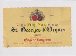 Etikette - Vin fin français St. Georges d'Orques /bd
