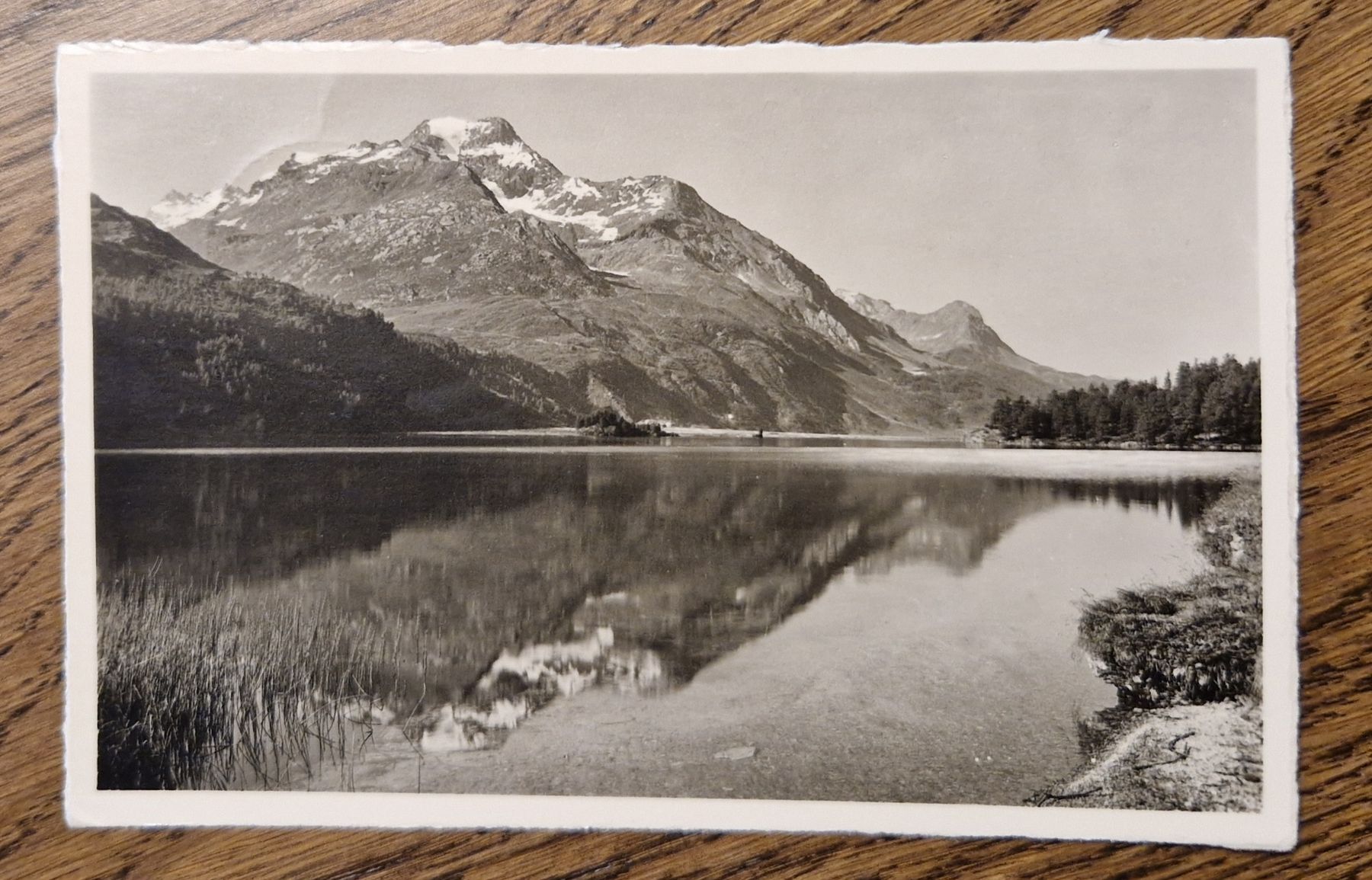 Cartoline postali: Spiegelung im Silsersee 1951 – Usato da Ebikon venduto da Donar50