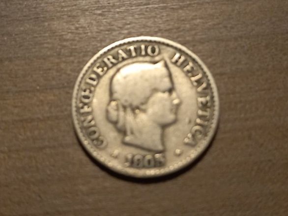 Tutti le monete: 5 Rappen 1905 – Usato da Zürich venduto da Hofzgee 1