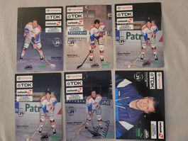 EHC Kloten 1992/93 - 6 Autogrammkarten tws. signiert