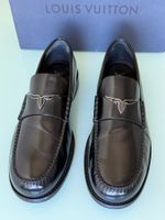 LOUIS VUITTON LV Oxford Schwarz Leder Loafers Schuhe 44.5