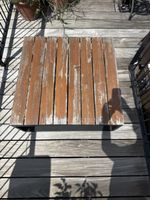 Outdoor lounge Tisch rechteckig Holz 80x80