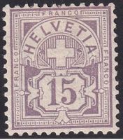 Schweiz Wertschild Mi-Nr.57 x  Ungebraucht Signiert 440 Fr