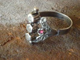 Ring Rosenschliff Almandin / RG 57