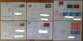 Ballonpost Schweiz: kleines Los mit 12 Belegen