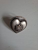 Herzknopf mit Edelweiss aus Metall