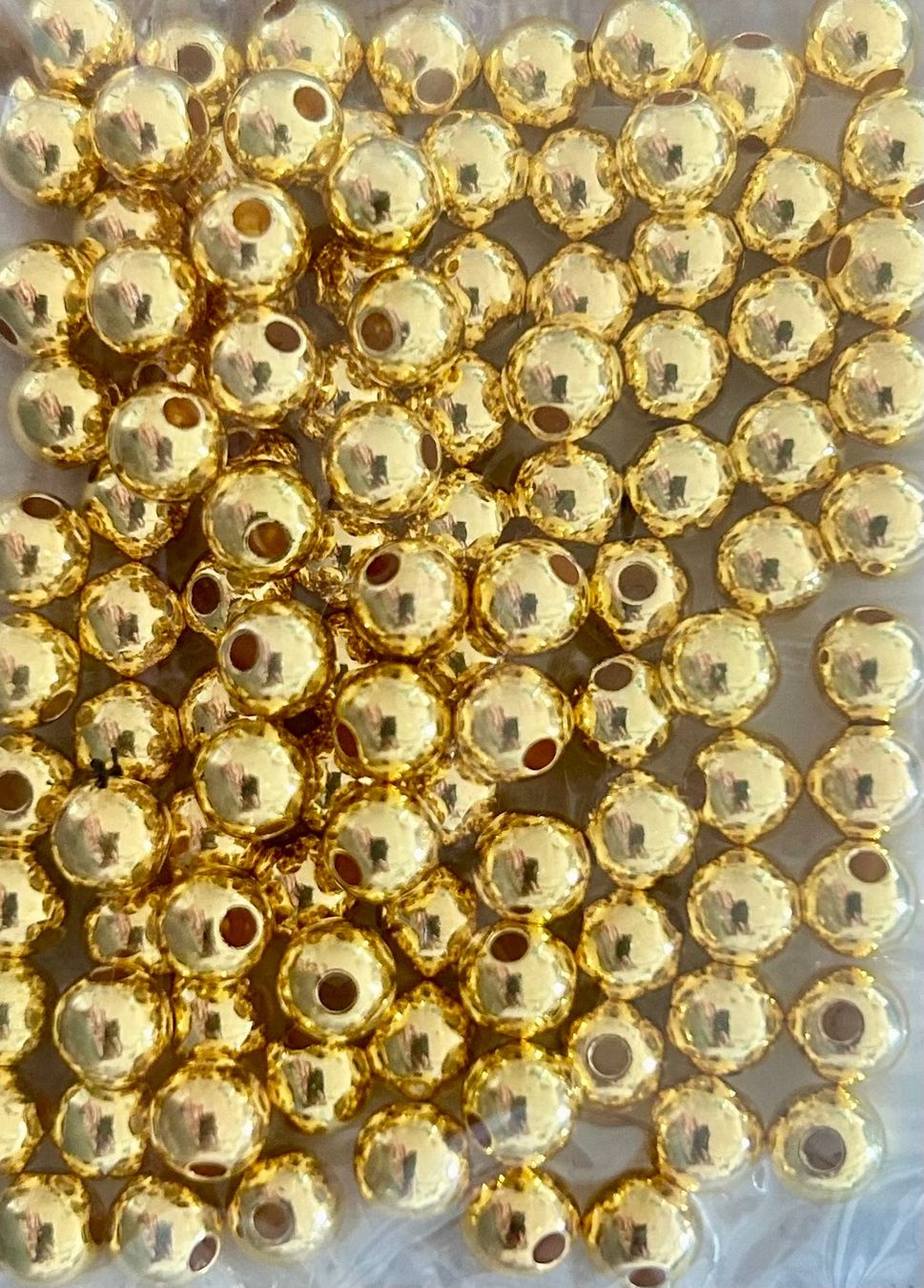Perle (finte): Perlen / Bastelperlen goldfarben, 6mm, 100 Stück – Nuovo e nell'imballaggio originale da Geneve venduto da vane267
