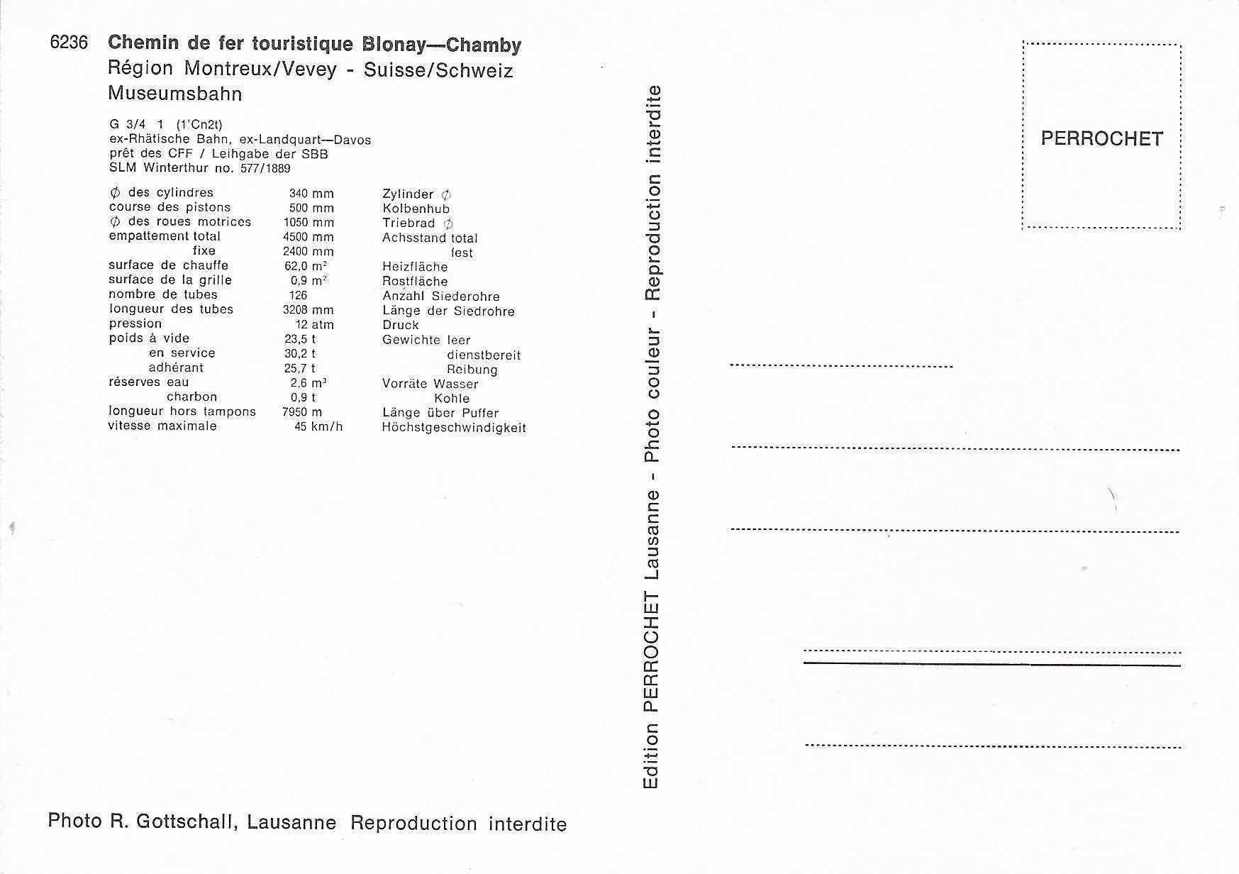 Cartoline postali: Chemin de fer touristique Blonay-Chamby – Nuovo (secondo la descrizione) da Rothrist venduto da Stranglehold 1