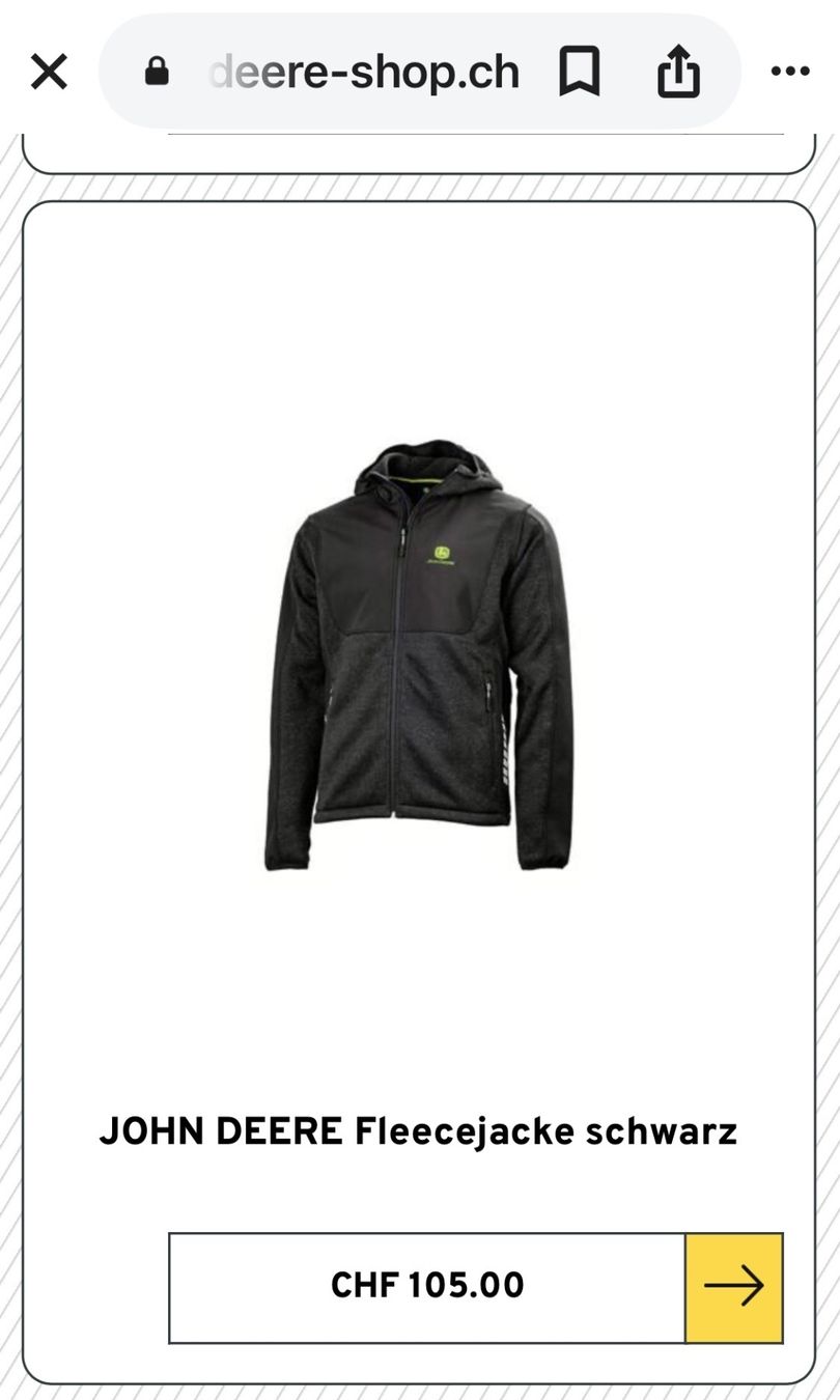 Giacche: John Deere Fleecejacke, Grösse M – Usato da Dittingen venduto da Paprika8 7