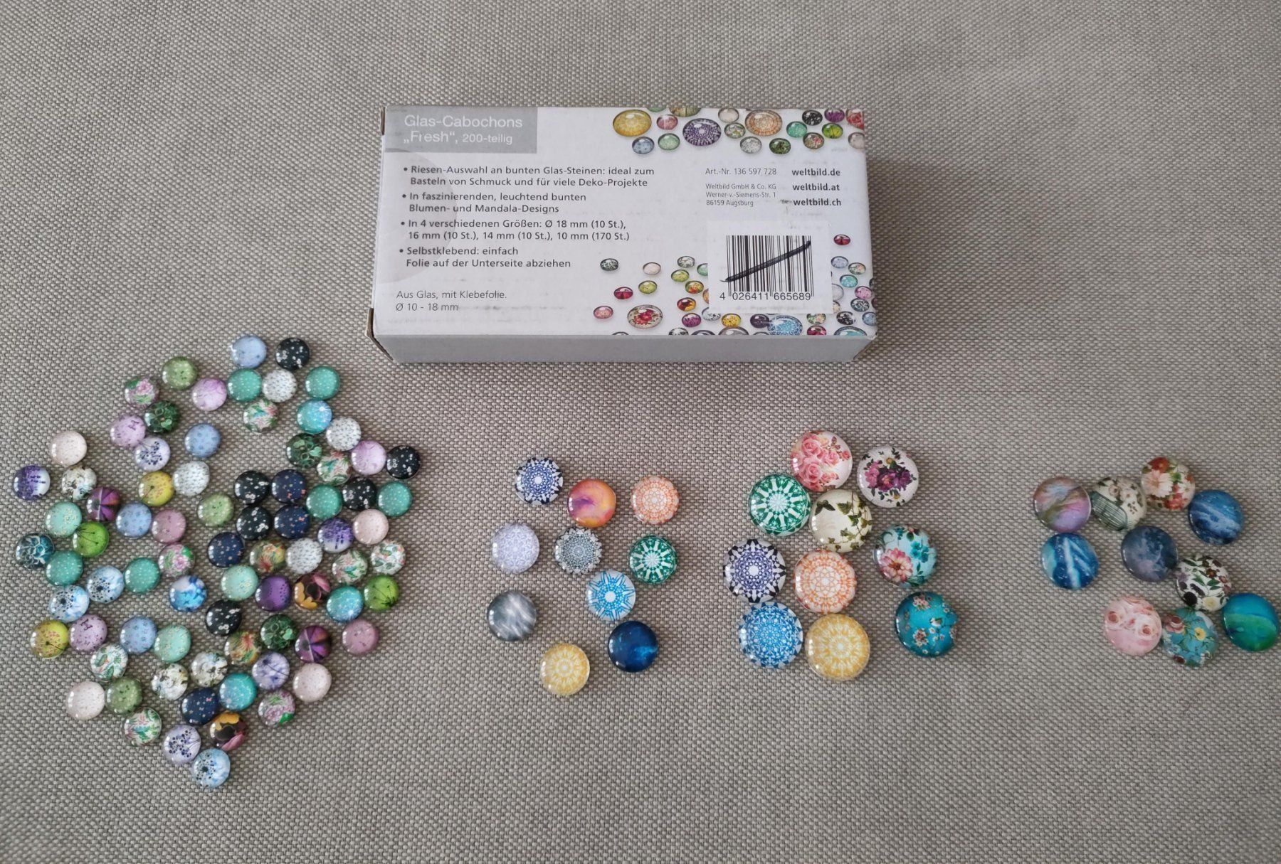 Tutte le decorazioni: 320 Stk. Cabochon- 70% Rabatt! – Nuovo e nell'imballaggio originale da Bern venduto da Lidia.5 4