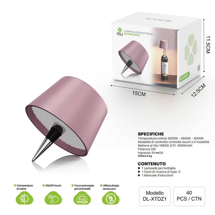 Lampada da notte a LED con cornice per foto in legno personalizzata