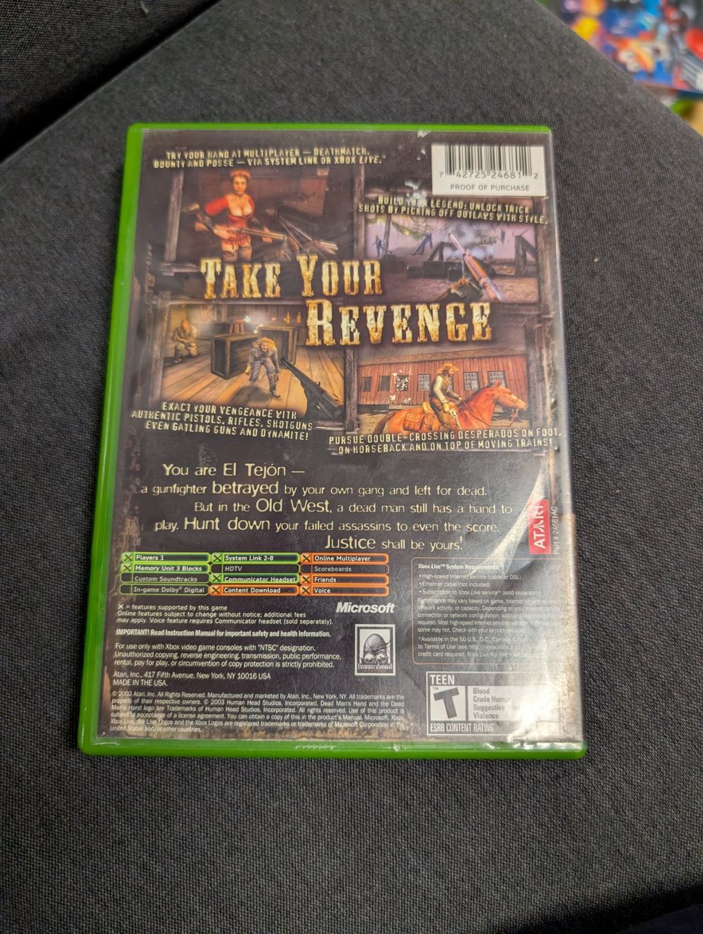 Jeux: Dead man's hand Microsoft xbox – D'occasion à Giubiasco par Ticinerd 1