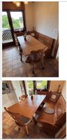 Eckbankgruppe Holz mit Tisch und 2 Stühlen gebraucht