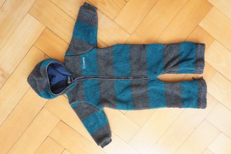 Katvig Baby Fleece Overall Gr. 86 blau-grün/grau - gebraucht