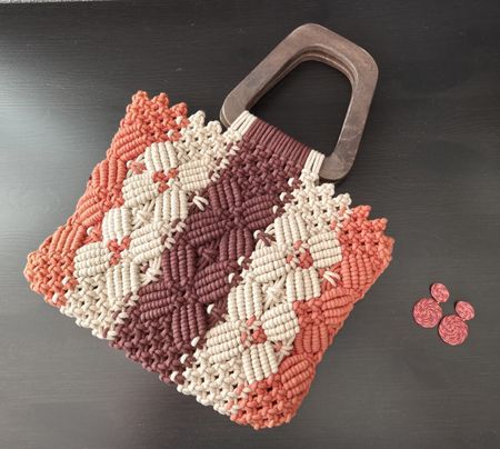 NICE THINGS 💫 Makramee Tasche mit Ohrringen - NEU
