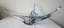 Glasschale gross mit blauen Einfärbungen D = ca.47,5cm