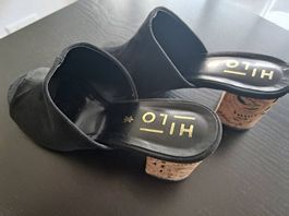 HI-LO Sandalette Handmade Leder Korkabsatz Damen Größe 36