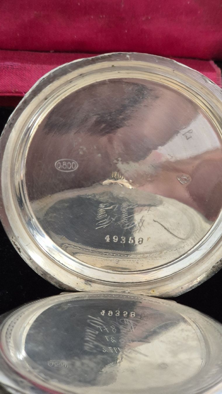 Uhren: Antike Silbertaschenuhr, ca. 53 mm mit Box – Gebraucht aus Marbach SG von Zippo1401 3