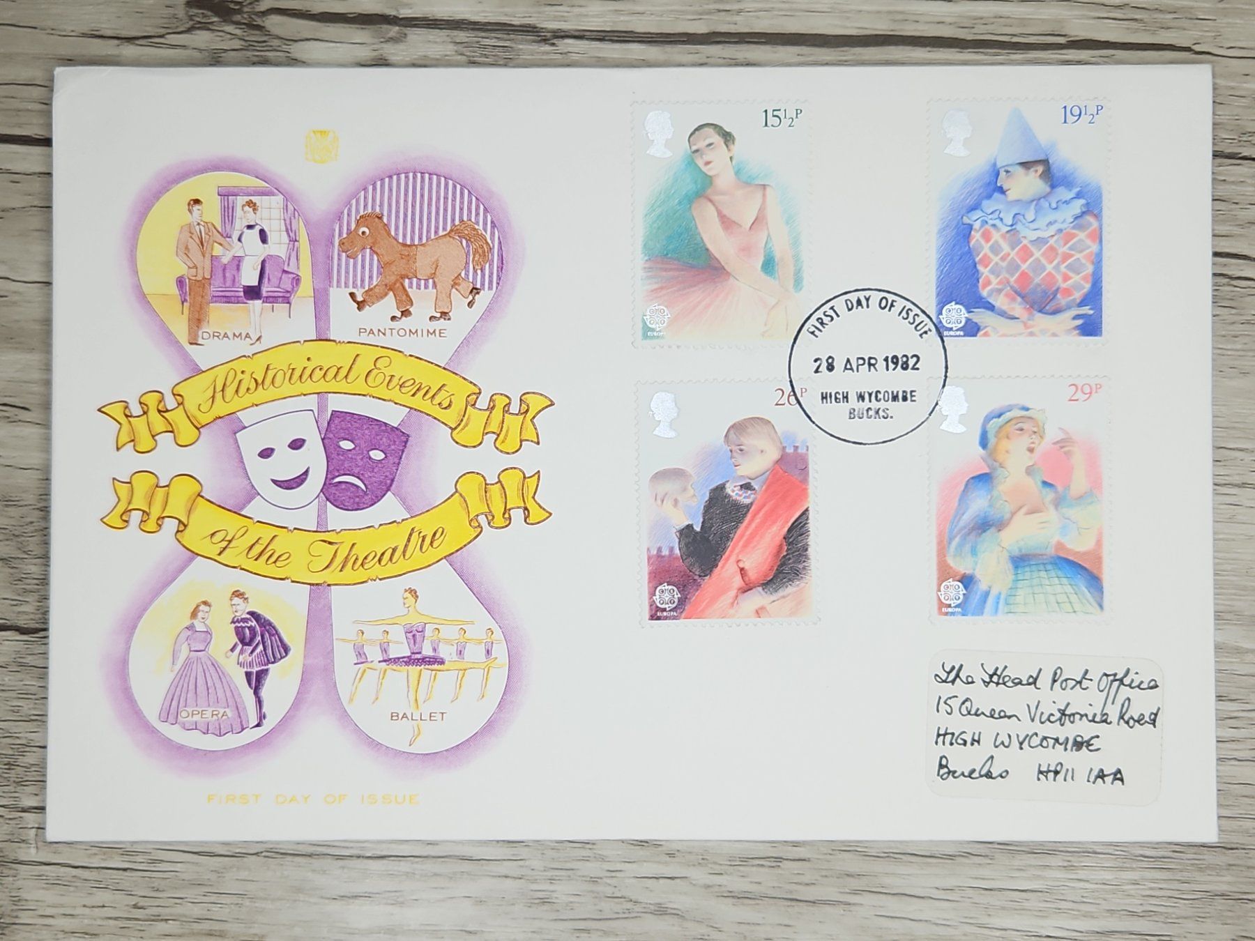 Alle Briefmarken: CL05 Enveloppe + Timbre England 1982 – Gebraucht aus Cousset von Patrick_Collections