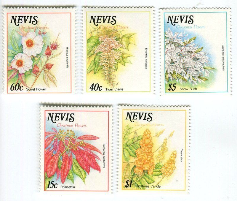 Tous les timbres: Briefmarken "Blumen". Nevis. – Neuf avec emballage d'origine à Basel par Butsch5