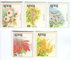 Briefmarken "Blumen". Nevis.