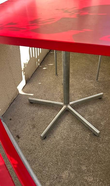 Schaffner Set di tavolo e panche: Schaffner Rigi Set in Rot – Usato da Zürich venduto da carmigrau 3
