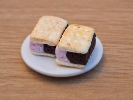 Handmade Sandwichglace mit Keramik Teller