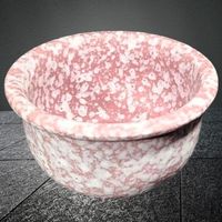 🌸Vintage Keramik Schale Übertopf Rosa Spongeware Retro 🌸🌿