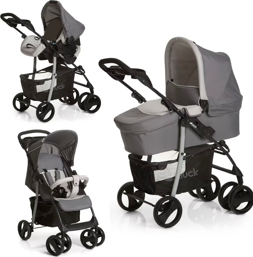 Hauck Kinderwagen: Hauck Shopper SLX Trioset grey/stone – Neu und originalverpackt aus Basel von Seifehuesli