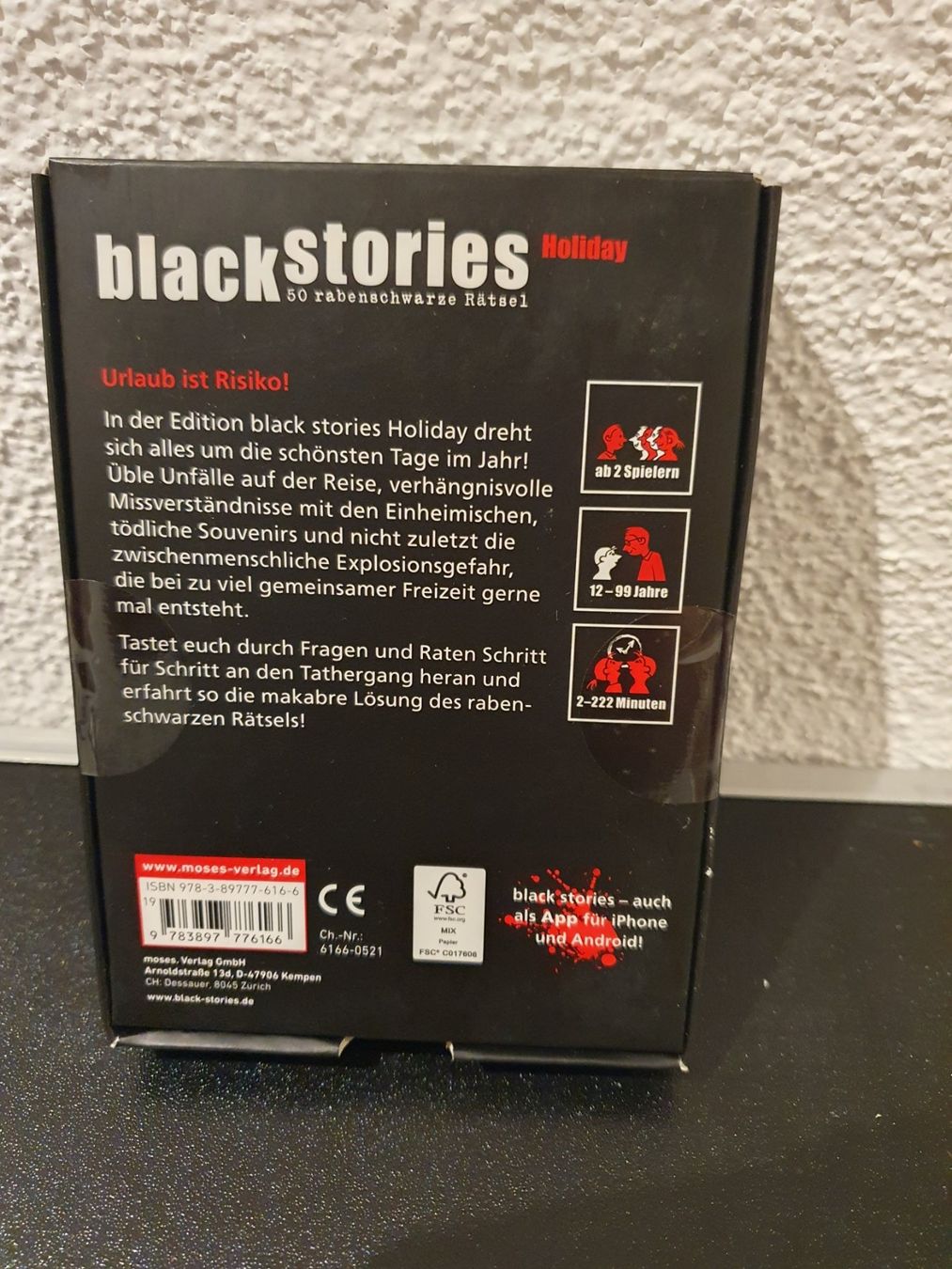 Giochi: Neu - Moses - black Stories - tödliche Ferien – Nuovo e nell'imballaggio originale da Dagmersellen venduto da Jarsetz_Restposten 1