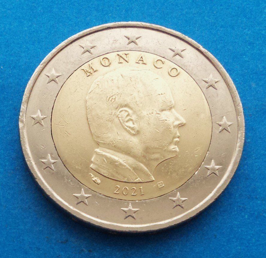 Alle Münzen: Monaco: 1 und 2 Euro 2021, SS – Gebraucht aus Basel von maripas17 4