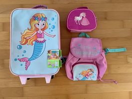 Reiseset Meerjungfrau: Trolley, Rucksack & Necessaire🎒