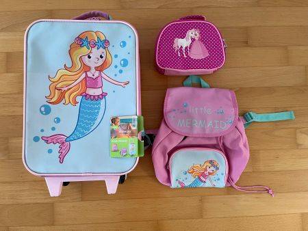 Reiseset Meerjungfrau: Trolley, Rucksack & Necessaire🎒