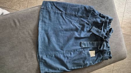 Gonna di jeans con cintura - Taglia L