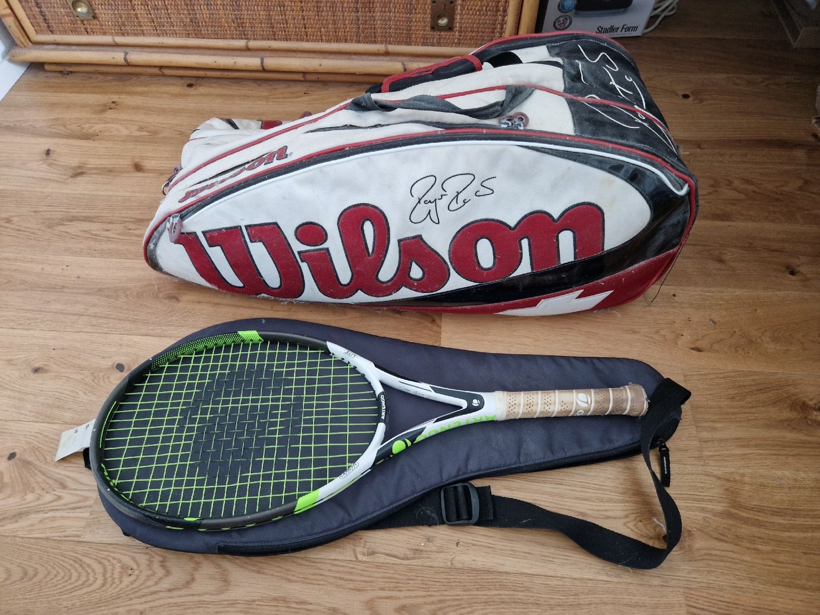 Housse De Raquette De Tennis Wilson Vintage – Décor Club, Couleur Verte