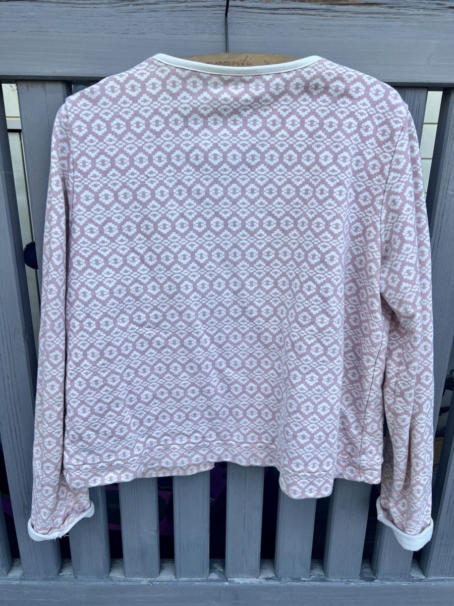 Esprit Giacche: Esprit Strickjacke rosa-weiss gemustert Grösse L – Usato da Uetendorf venduto da pink2 2