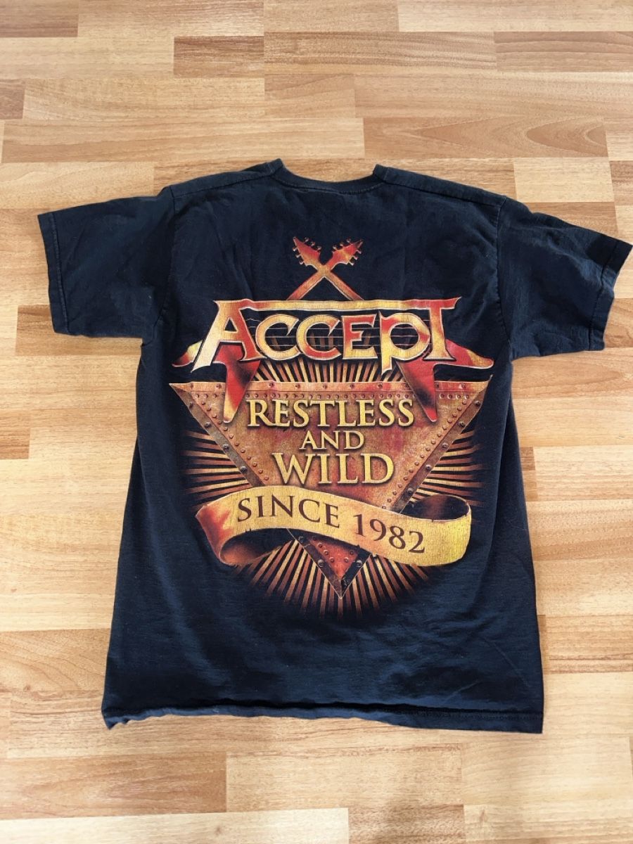 T-shirt: Accept T-Shirt Grösse M einfache Brustweite 38cm schwarz – Usato da Heiden venduto da fam_797q 1