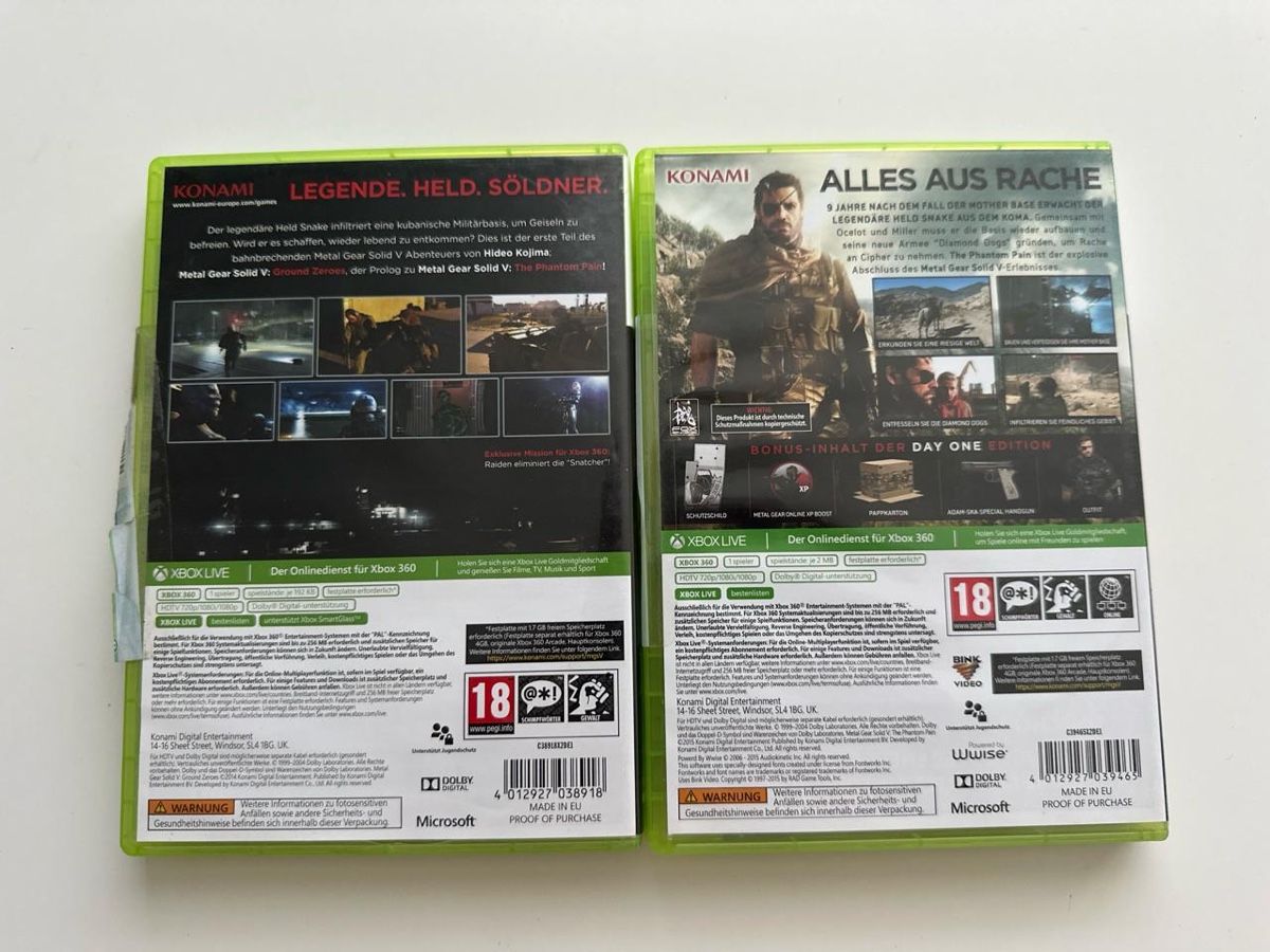 Giochi: Metal Gear Solid V 5 Collection Xbox 360, Ground zeroes – Usato da Couvet venduto da Aura_aura 2