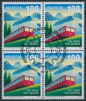 2021 - Rigi Bahnen - Viererblock - Ersttag Stempel ET