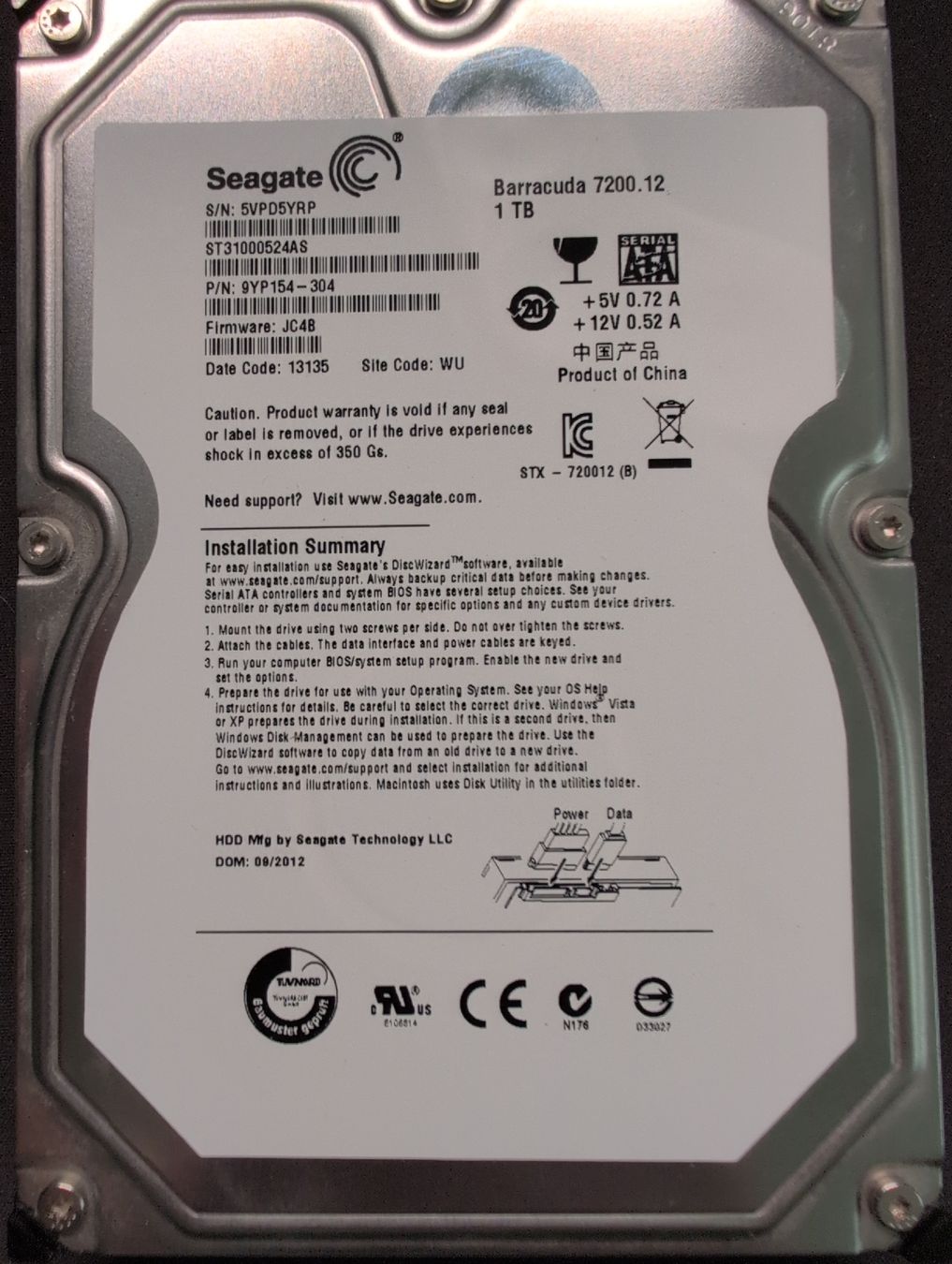 Seagate Disques durs: Seagate Barracuda 1TB HDD – D'occasion à Biel/Bienne par Niwatori