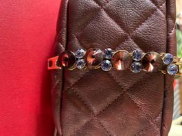 Wunderschönes Armband mit Steinen in Lila/Bronze Herbst