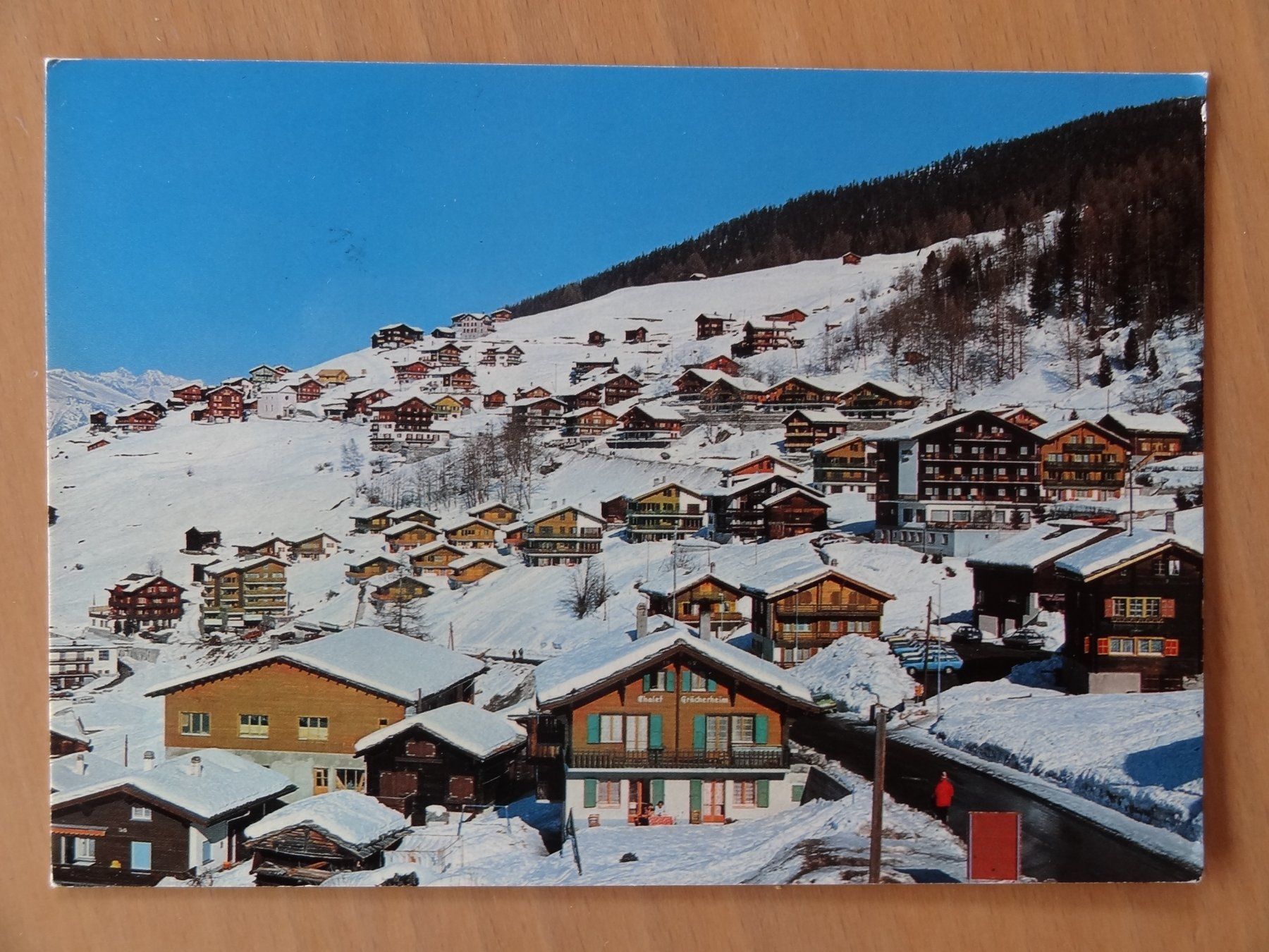 Ansichtskarten: Grächen - Dorfteil Richtung Egga - 1985 – Gebraucht aus St Léonard von Riglin