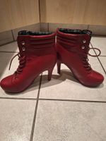 Rote Stiefeletten Gr. 38