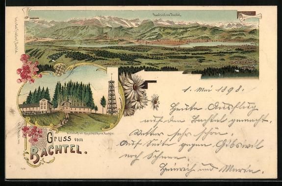 Cartes postales: Litho Bachtel, Blick vom Bachtel auf die – D'occasion à Berlin par bartko-reher