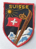 Vintage Badge Wappen SUISSE Fahne ST. GALLER STICKEREI