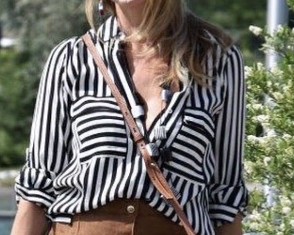 Zara Camicette: Bluse gestreift schwarz weiss Grösse M getragen – Usato da Zürich venduto da zor_9n5z 4