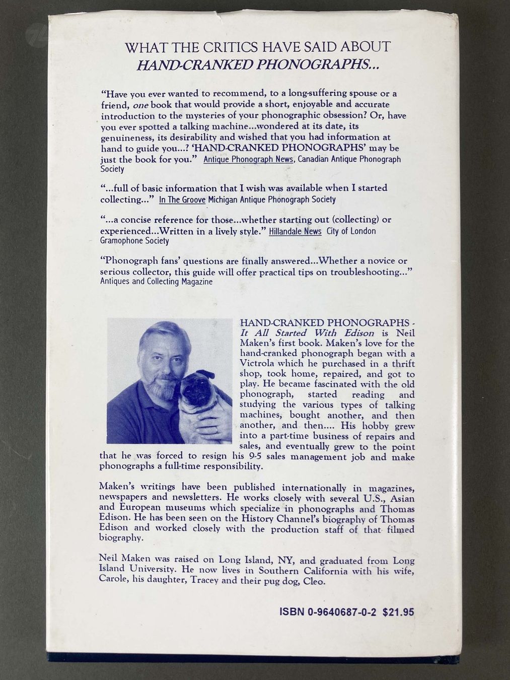 Edison Giradischi: Hand-Cranked Phonographs: Edison Talking Machines Buch ENG – Usato da Wetzikon ZH venduto da cyan74 4
